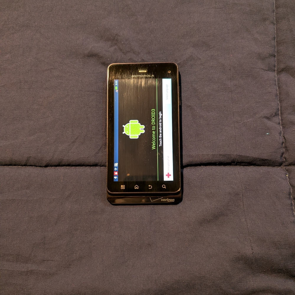 Motorola Droid3 XT862 - Black (Verizon) Rare Slider Smartphone WORKS‎